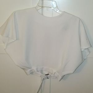 White crop top, asos with open back